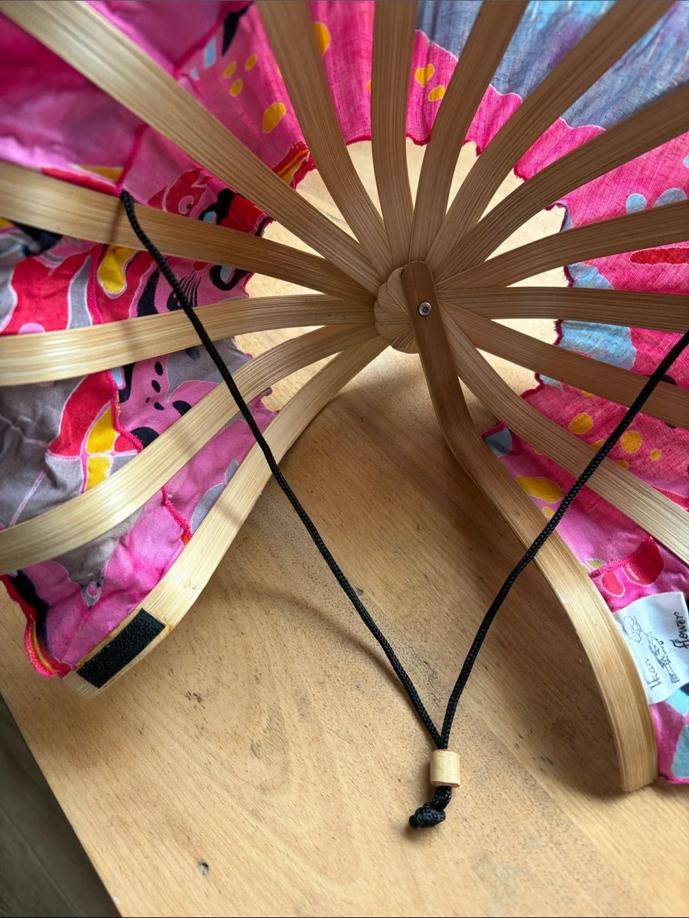 2 in 1 Thai Folding Handmade Fabric Fan And Hat